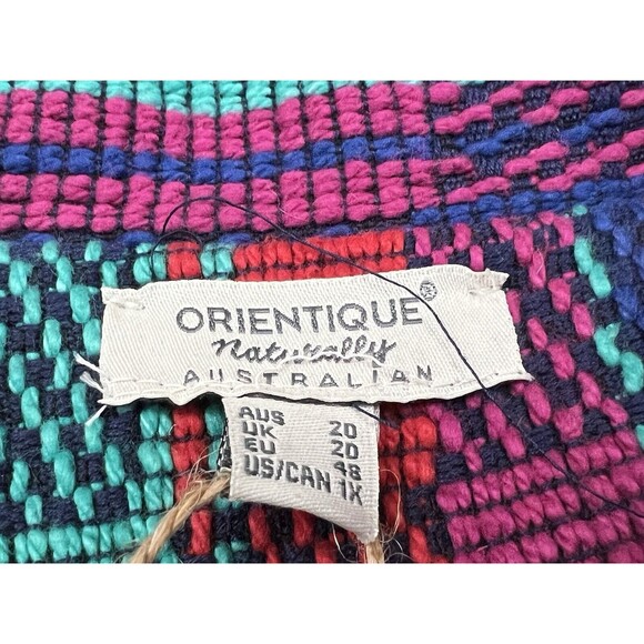 Orientique Naturally Australian Cotton Womens 1X Blazer Jacket Art To Wear Boho - Picture 13 of 15